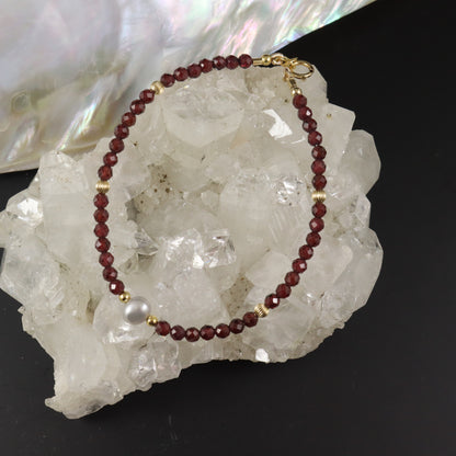 Garnet Gemstone Bracelet