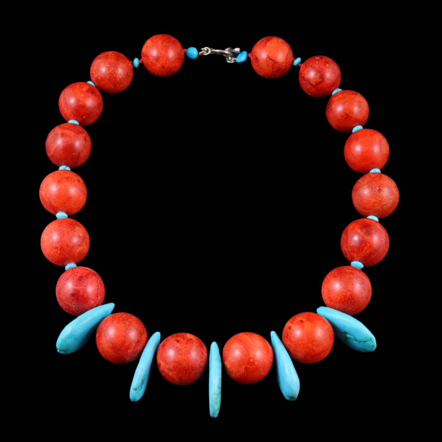 Turquoise & Sea Bamboo Necklace