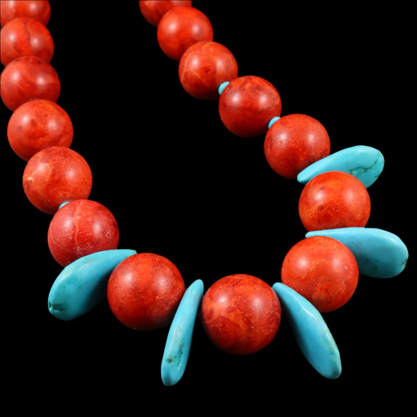 Turquoise & Sea Bamboo Necklace