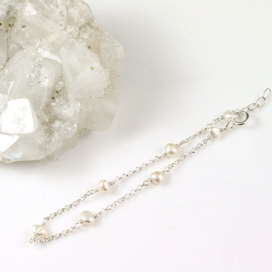 White Freshwater Pearl Bracelet - Karen Morrison Jewellery