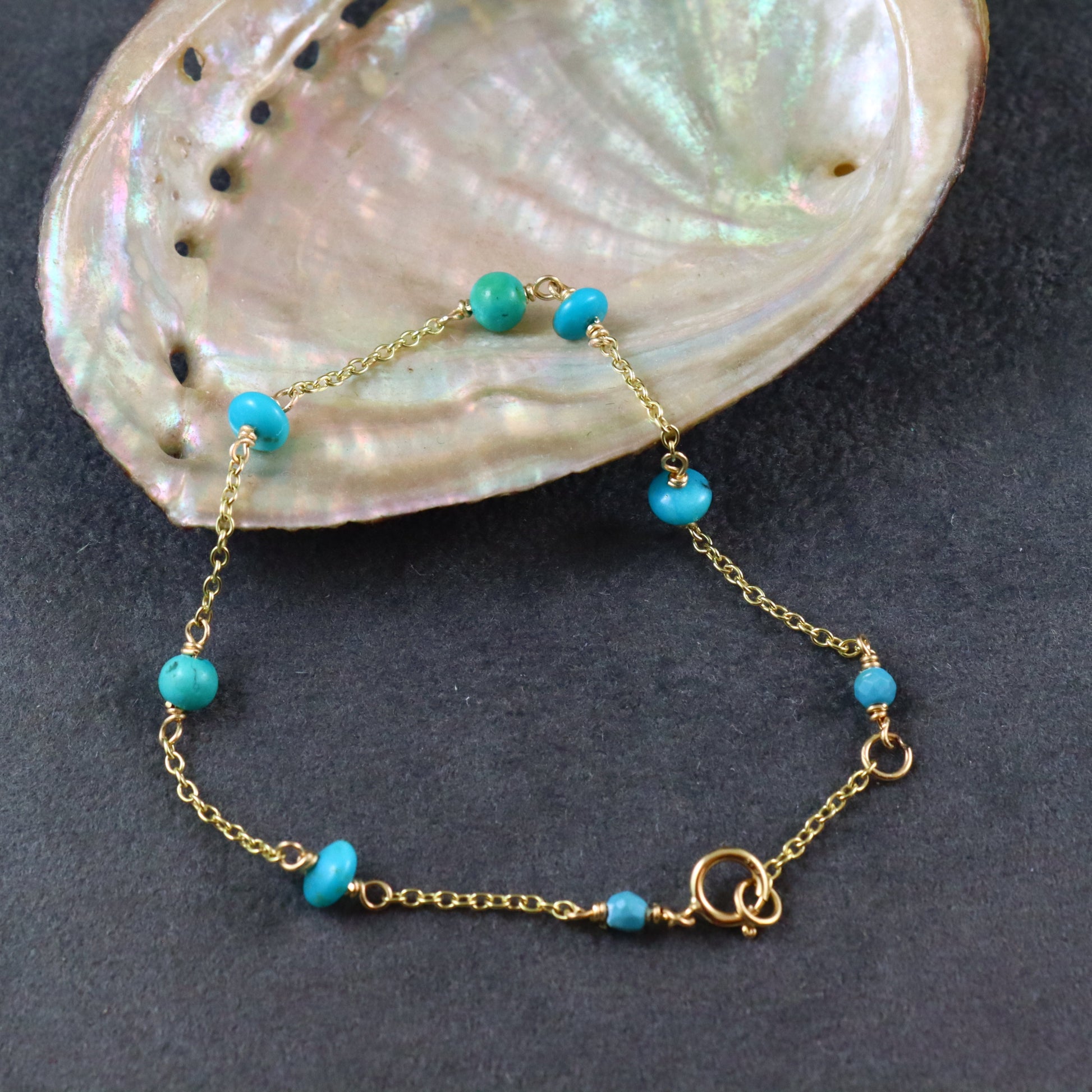 9ct Gold Turquoise Bracelet1