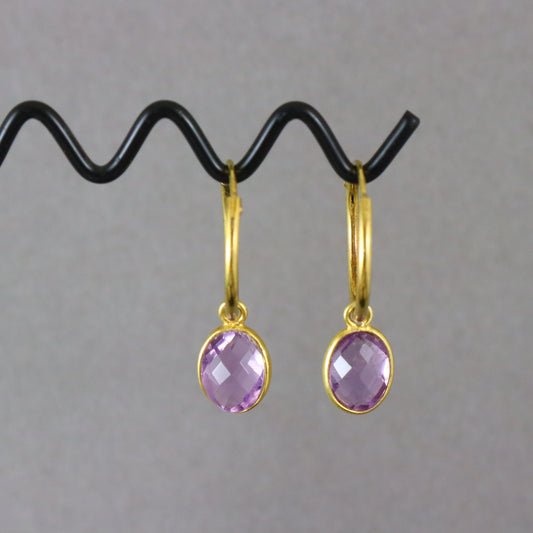 Amethyst Hoops