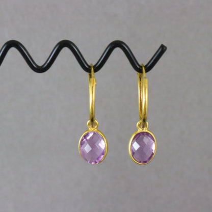 Amethyst Hoops