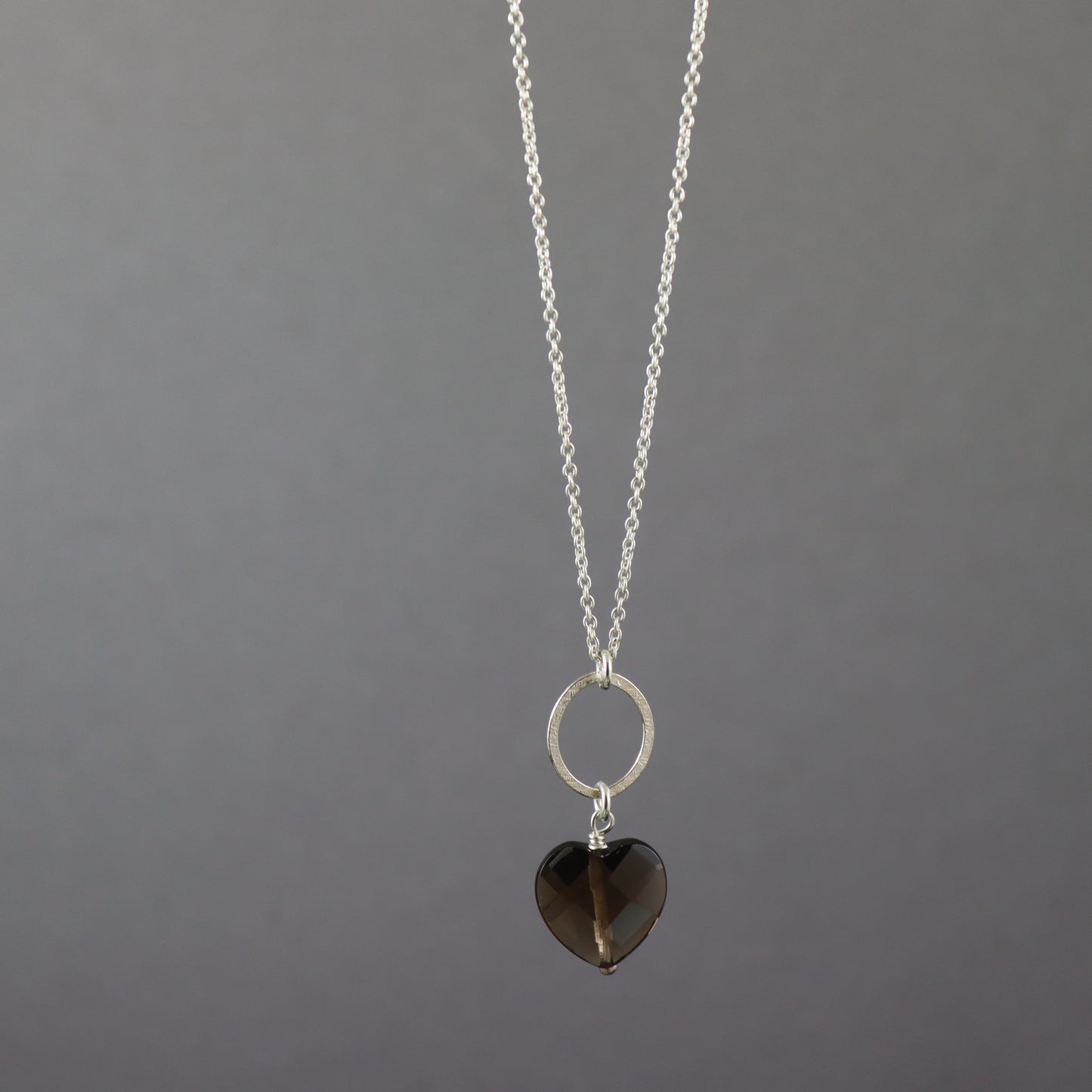 Smoky Quartz Heart Necklace - Karen Morrison Jewellery