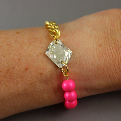 Hot Pink Neon bracelet - Karen Morrison Jewellery