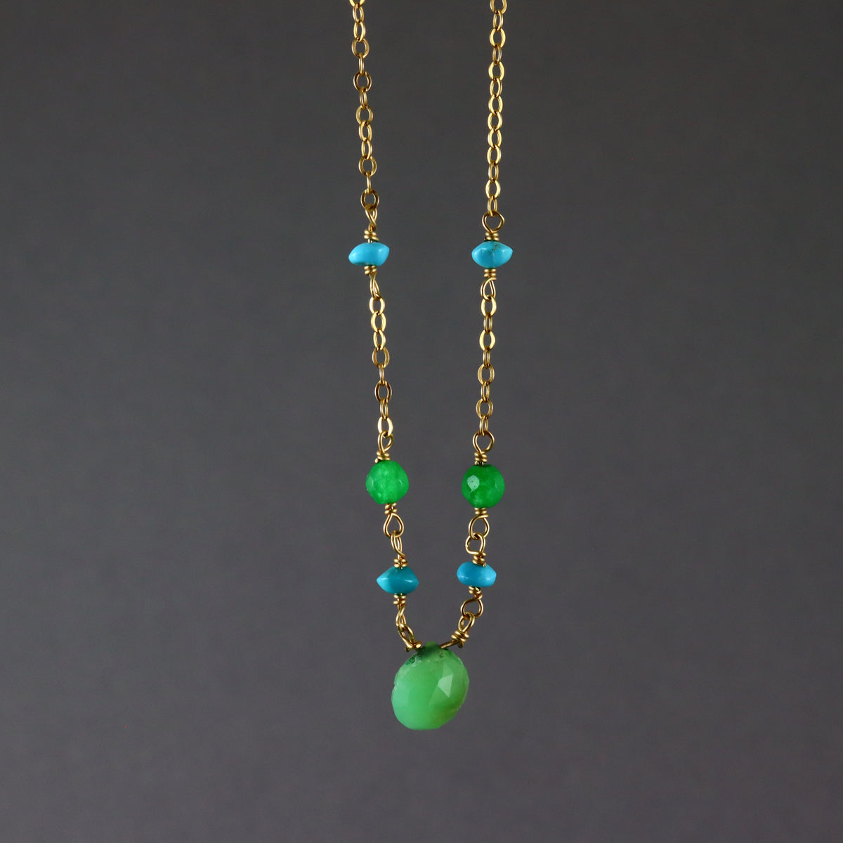 Chrysoprase & Turquoise Necklace - Karen Morrison Jewellery