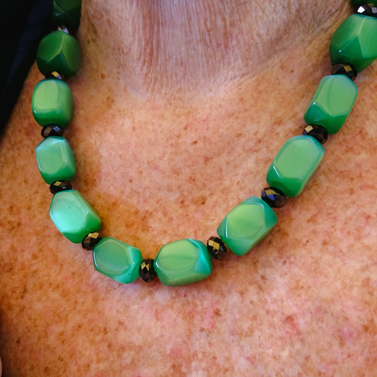 Emerald Green  Chunky Necklace