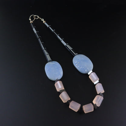 Rose Quartz & Angelite Necklace