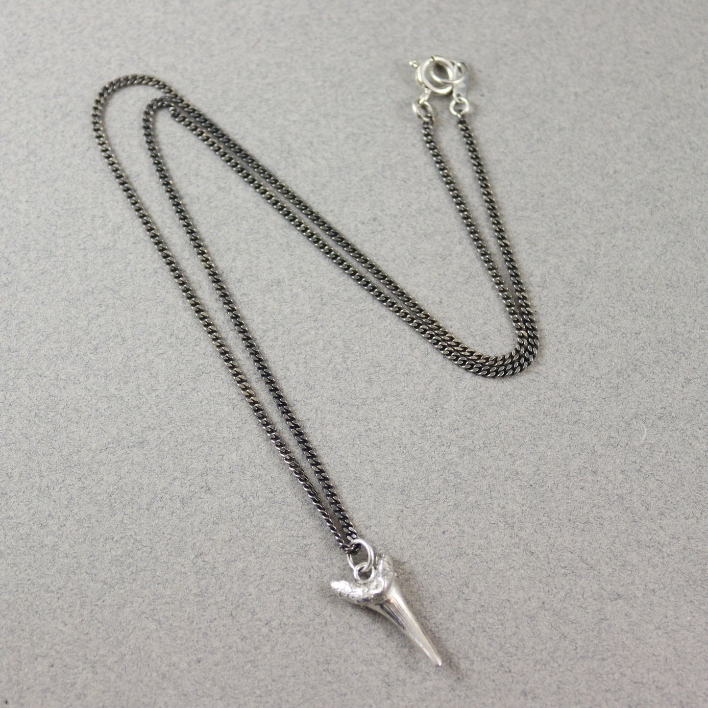 Oxidised Shark Tooth Necklace - Karen Morrison Jewellery