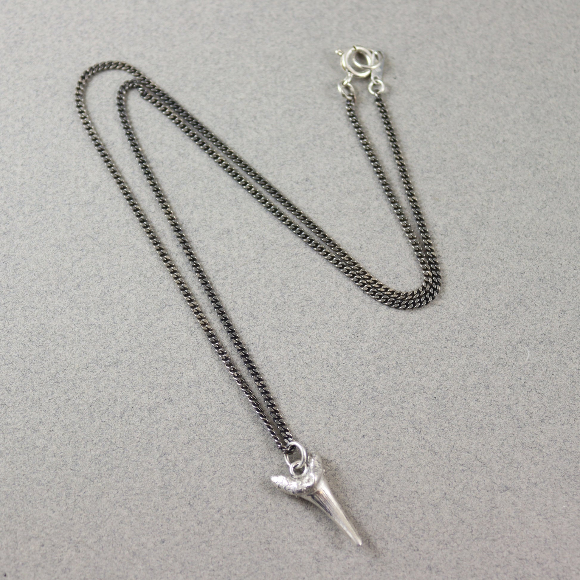 Oxidised Shark Tooth Necklace - Karen Morrison Jewellery