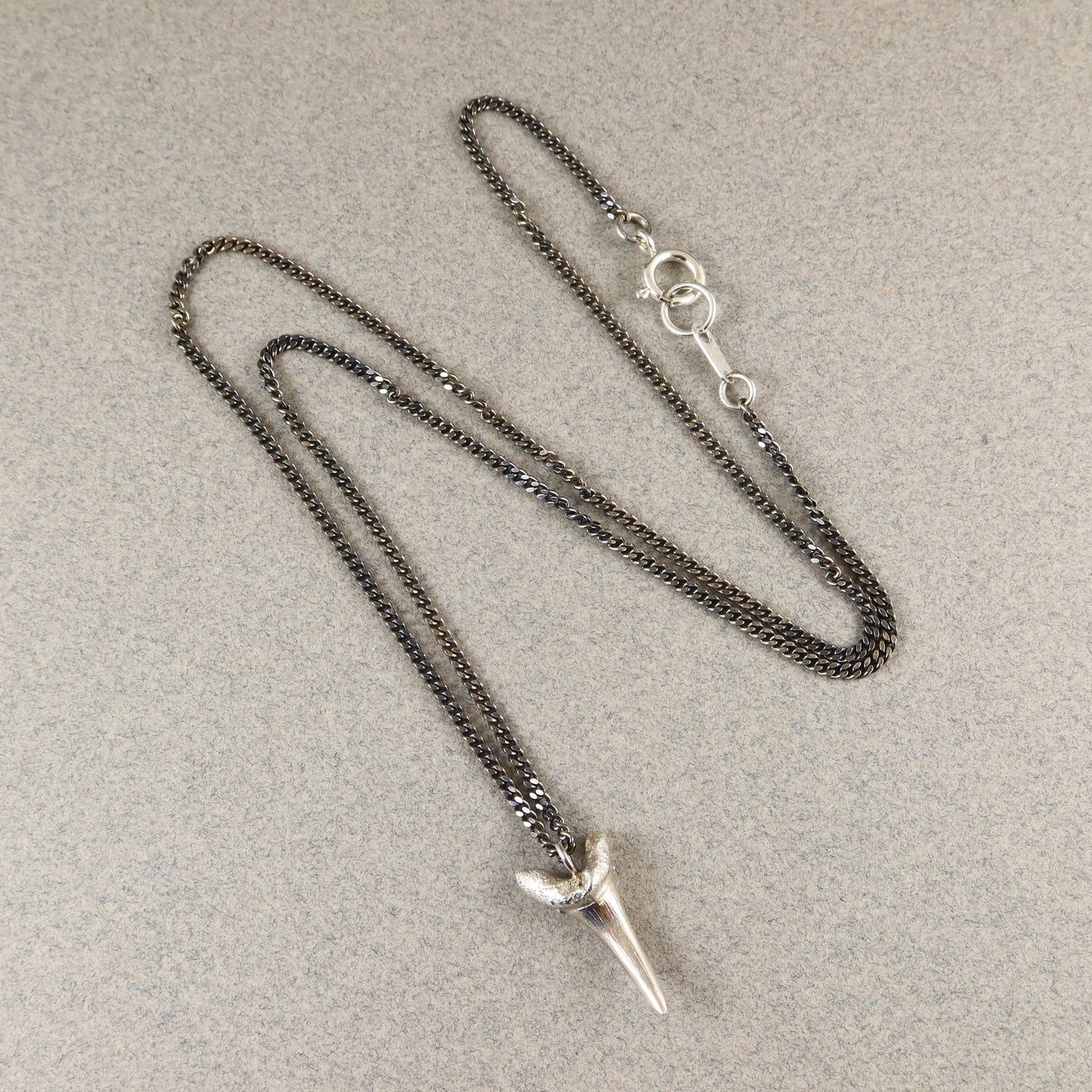 Oxidised Shark Tooth Necklace - Karen Morrison Jewellery