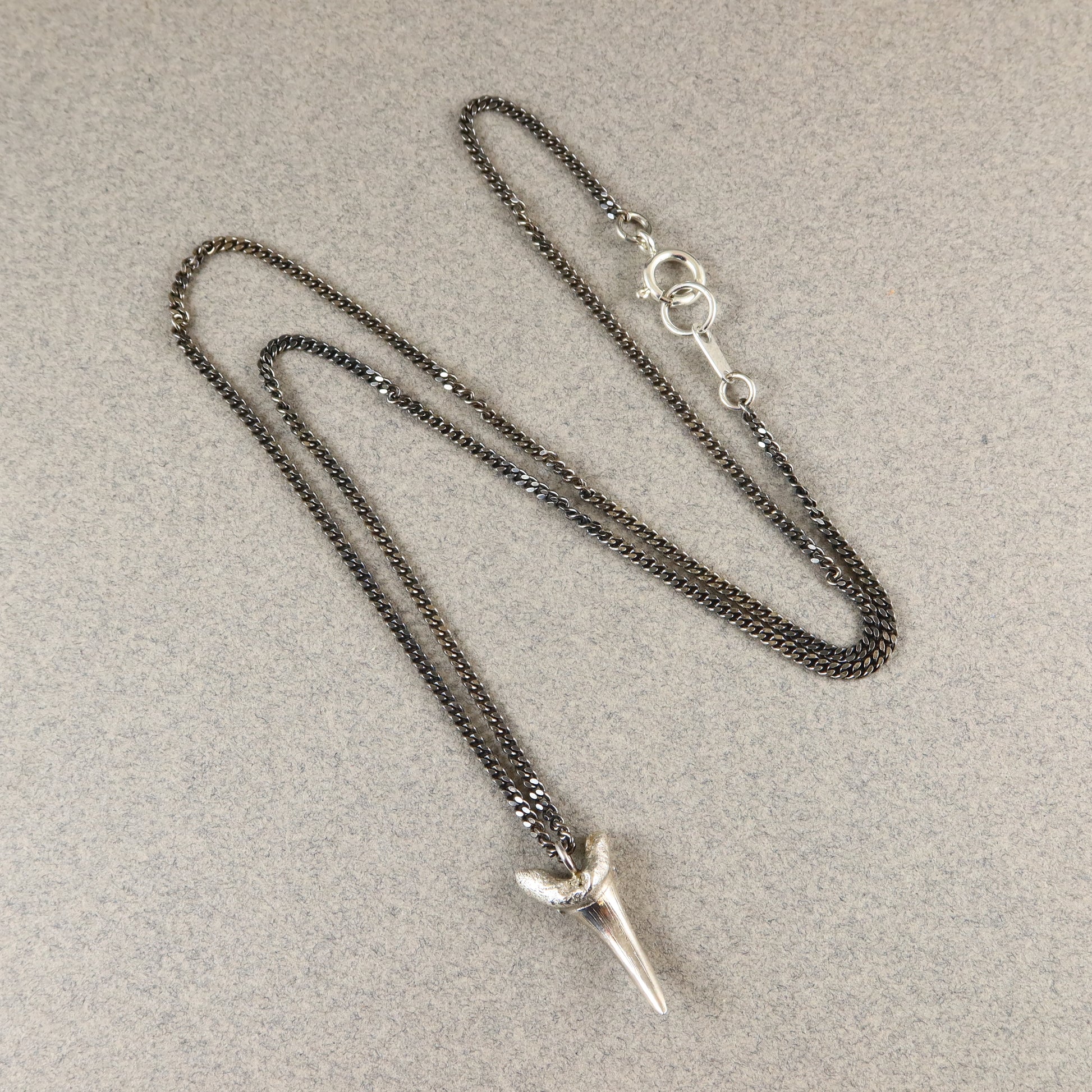 Oxidised Shark Tooth Necklace - Karen Morrison Jewellery