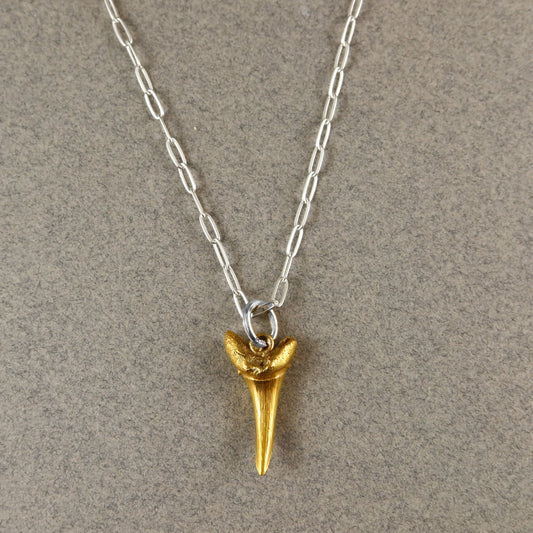 Gold Shark Tooth Necklace