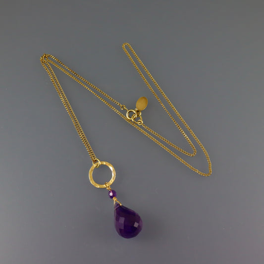 Amethyst Drop Necklace - Karen Morrison Jewellery