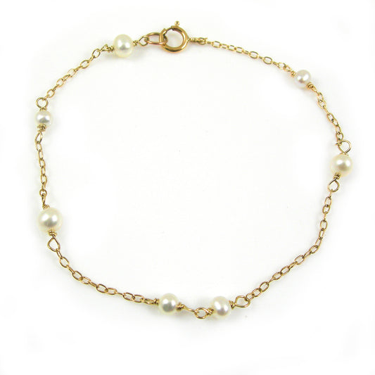 Gold Pearl Bracelet - Karen Morrison Jewellery