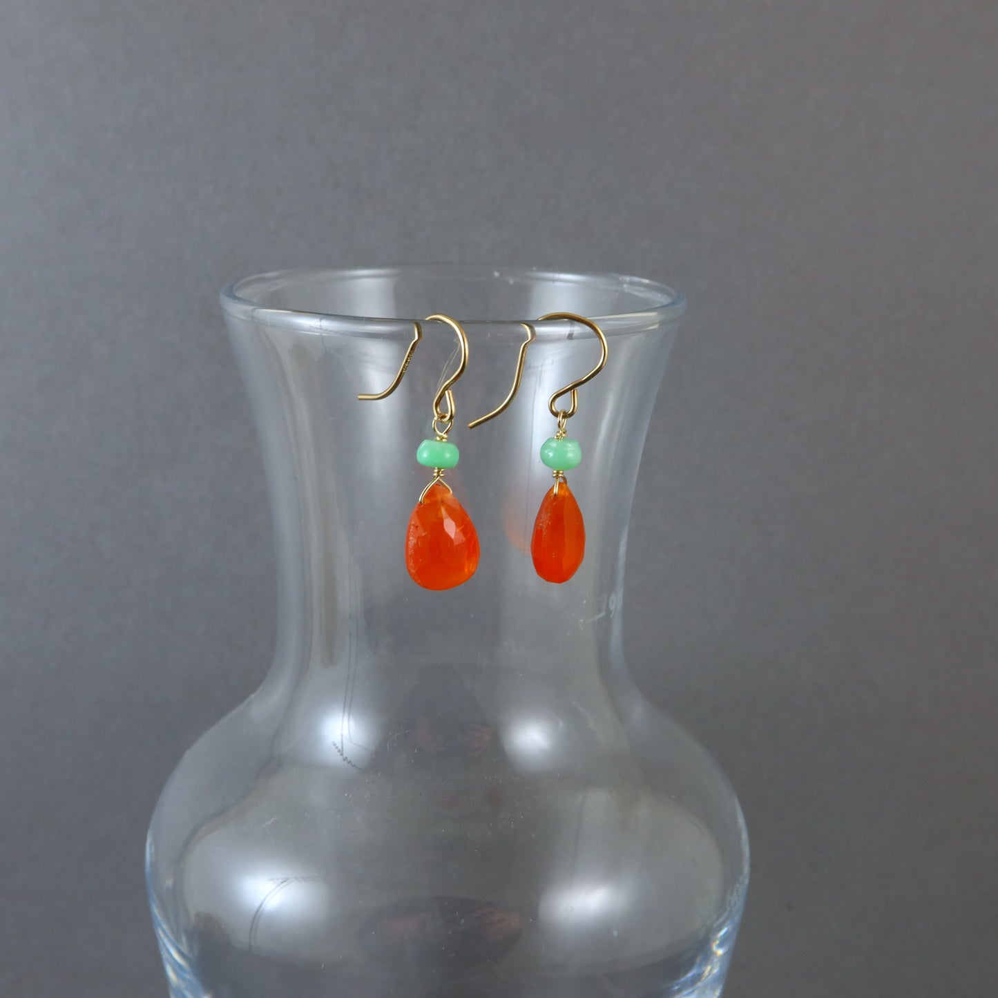 Carnelian Chrysoprase Earrings - Karen Morrison Jewellery