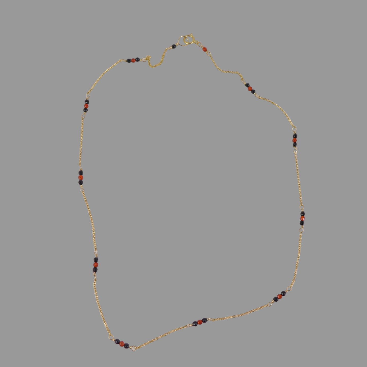 carnelian gemstone gold necklace