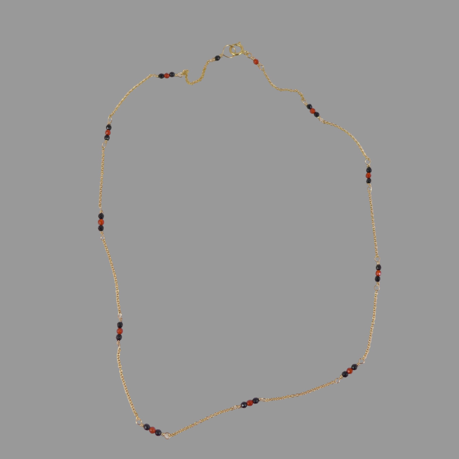 carnelian gemstone gold necklace