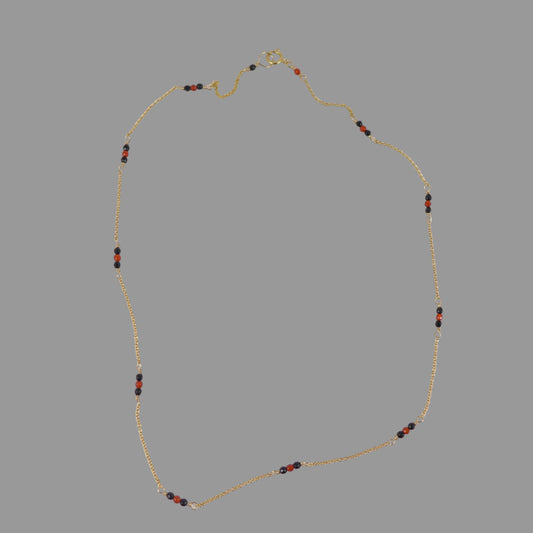carnelian gemstone gold necklace