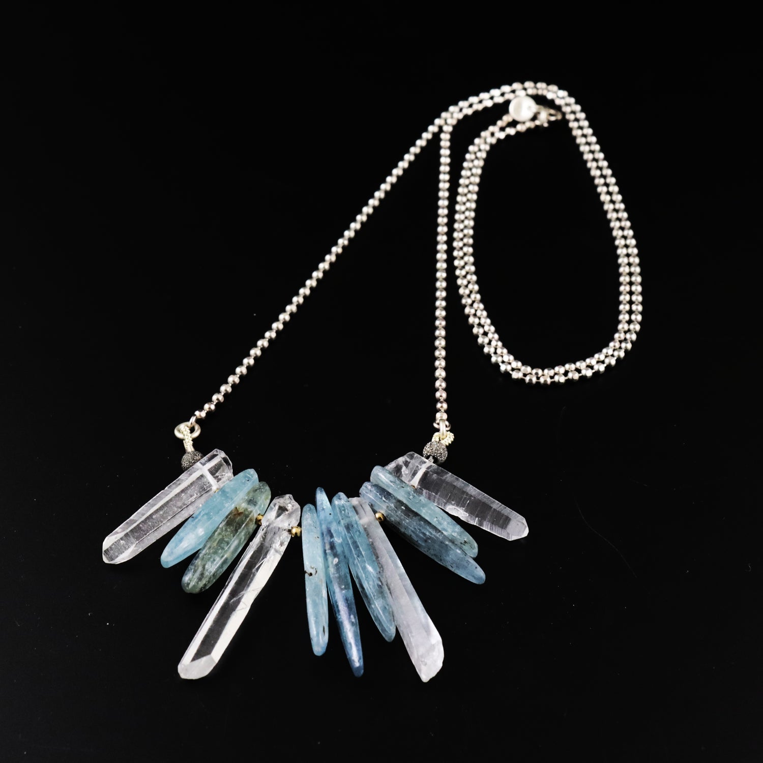 Rock Crystal & Kyanite Necklace - Karen Morrison Jewellery