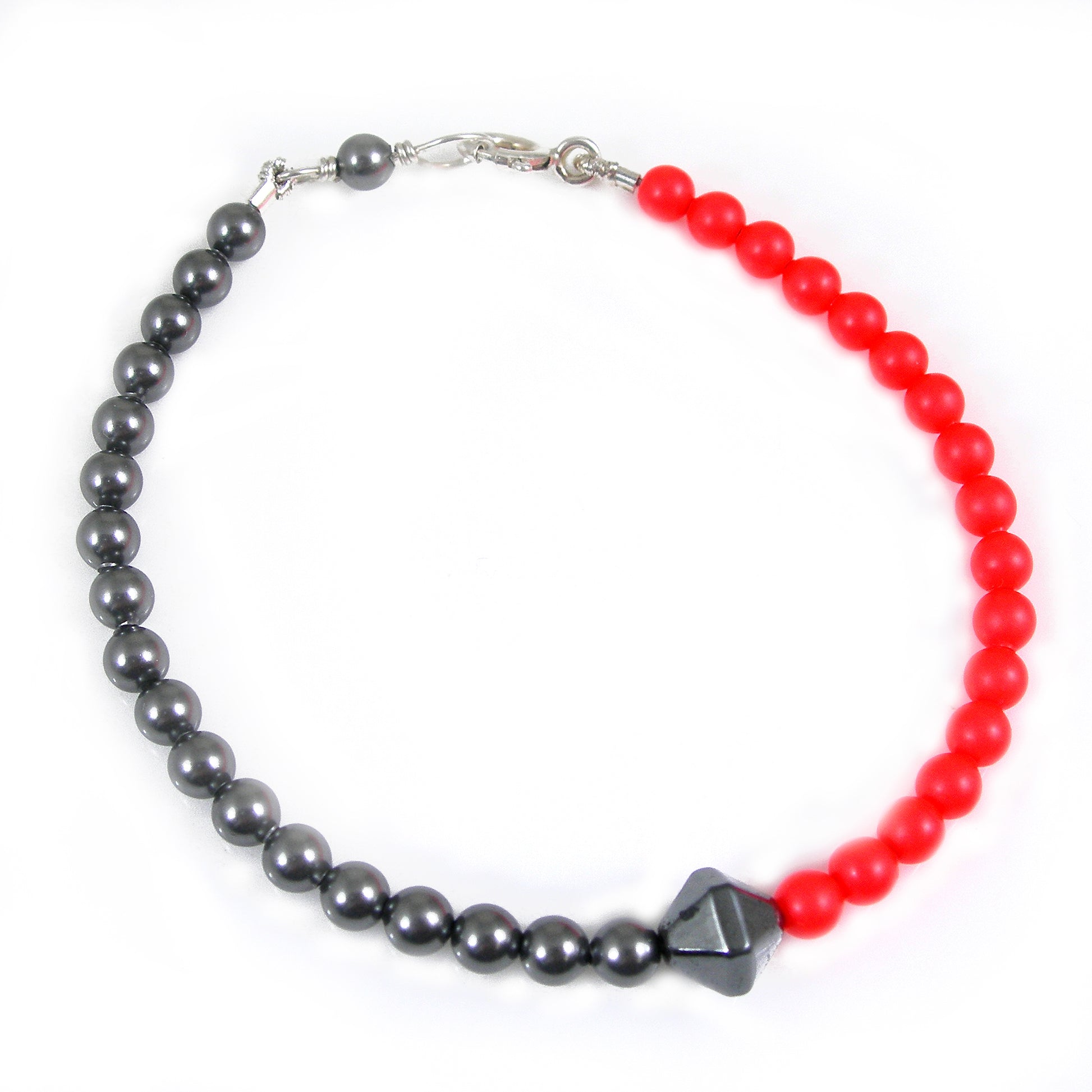 Neon Bead and pearl bracelet - Karen Morrison Jewellery