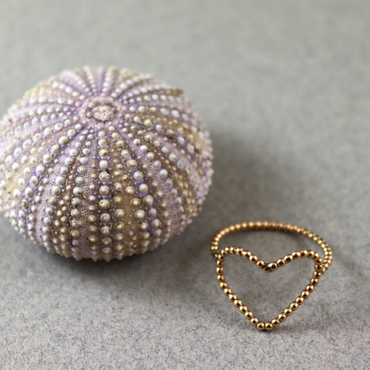 Gold Heart Ring - Karen Morrison Jewellery