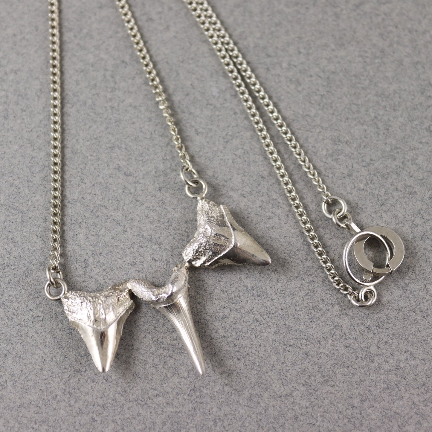 Silver Sharks tooth necklace - Karen Morrison Jewellery