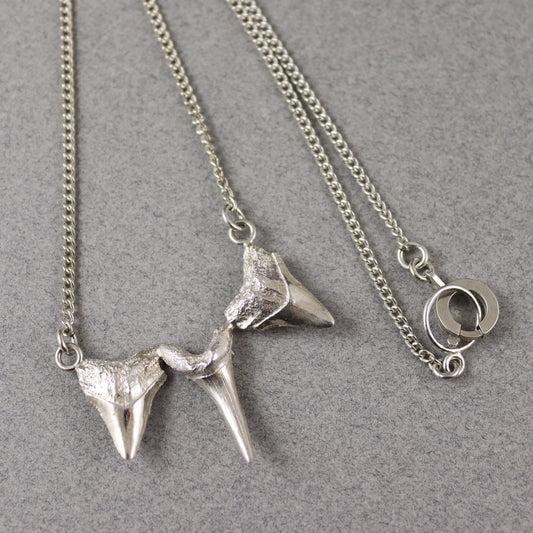 Silver Sharks tooth necklace