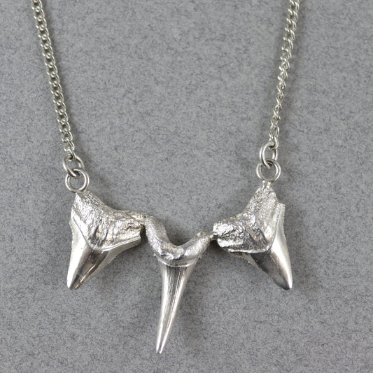 Silver Sharks tooth necklace