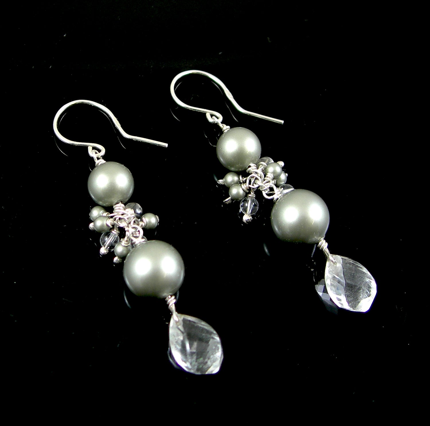 Rock Crystal Earrings - Karen Morrison Jewellery