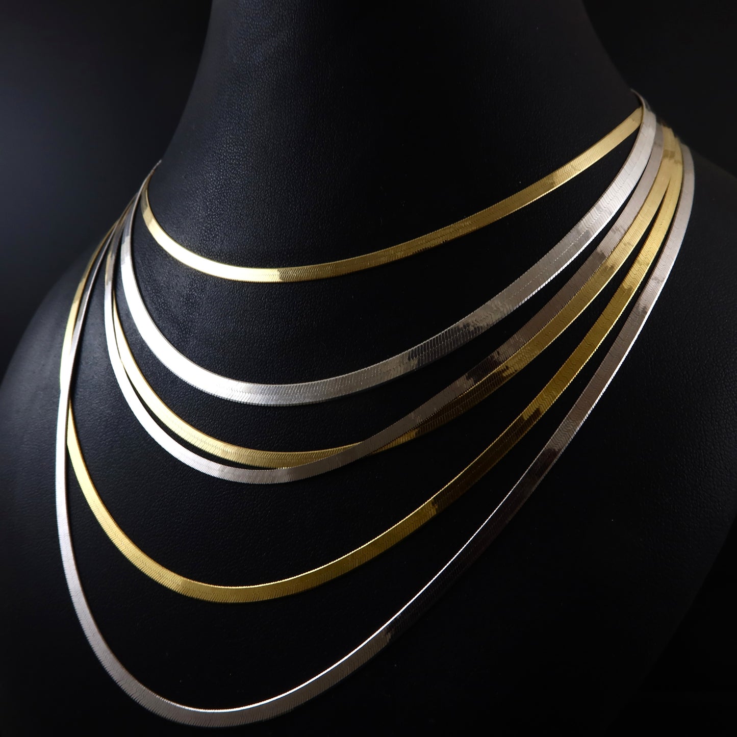 Silver Snake Link Necklace