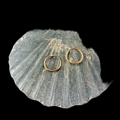 9ct gold hoop earrings