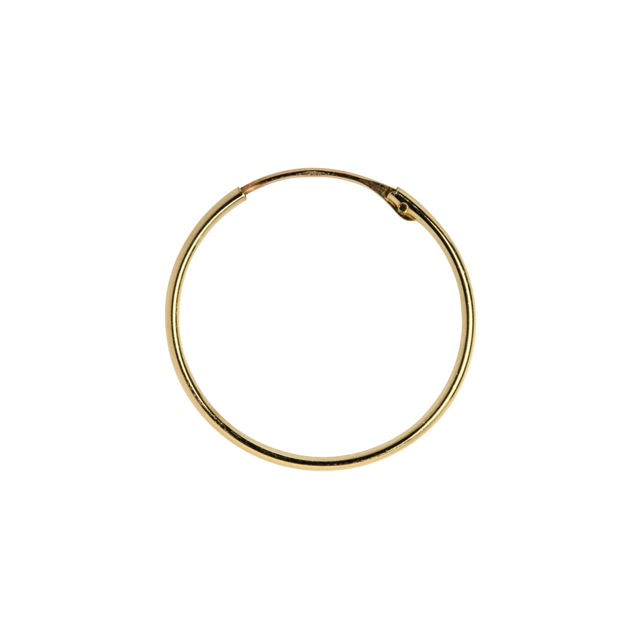 9 ct yellow gold hoop earrings - 18mm - 9ct yellow gold