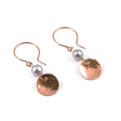 9ct rose Gold Disc Earrings 