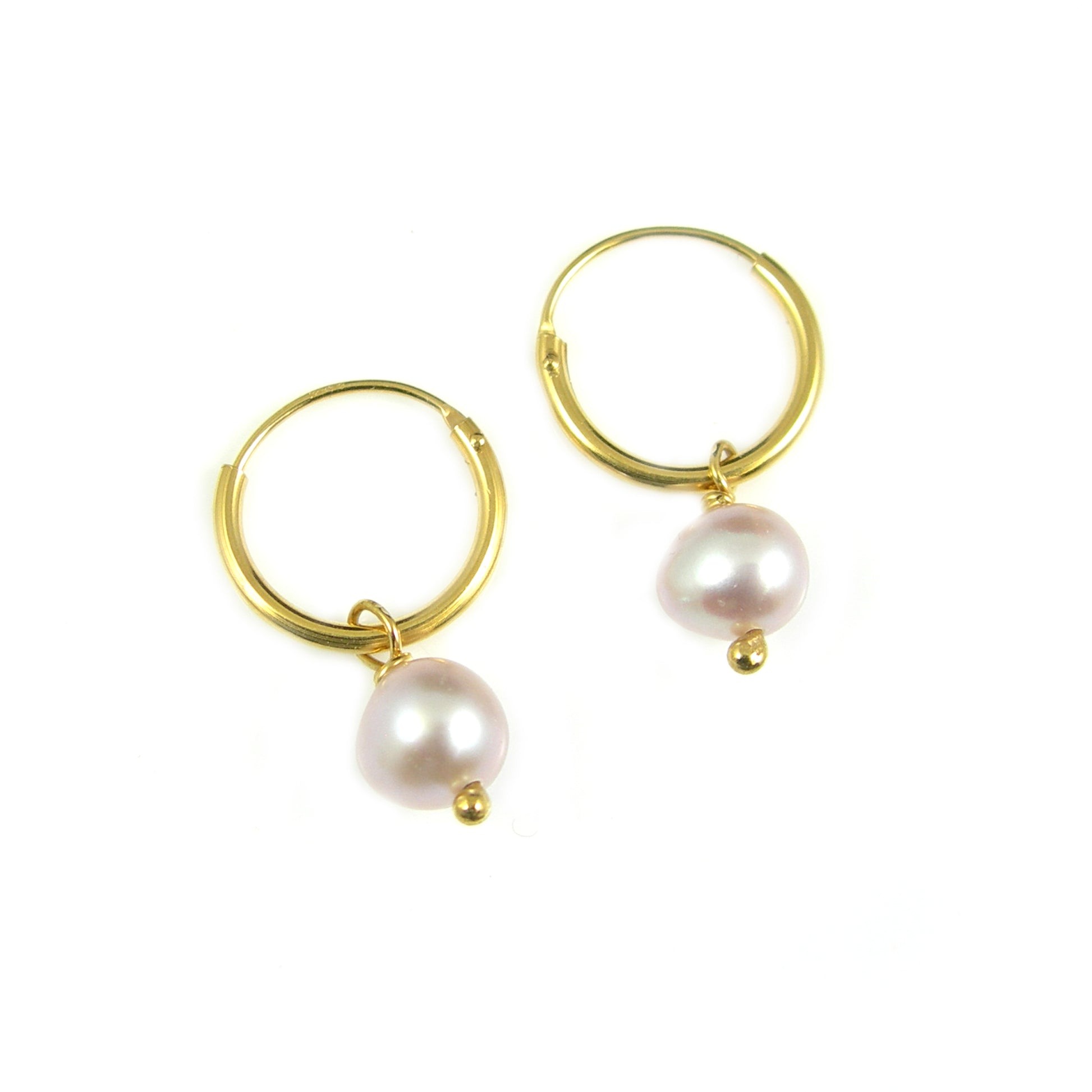 Pearl Hoop Earrings - Karen Morrison Jewellery