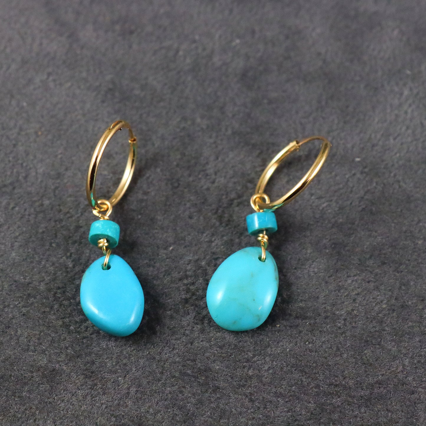 Turquoise 9ct Gold Earrings