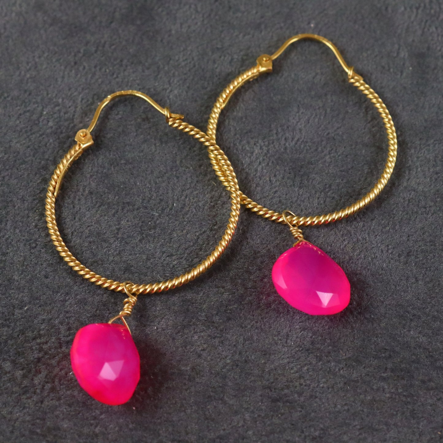 Fuchsia Pink Earrings