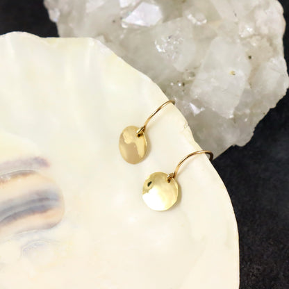 9ct yellow Gold Disc Earrings