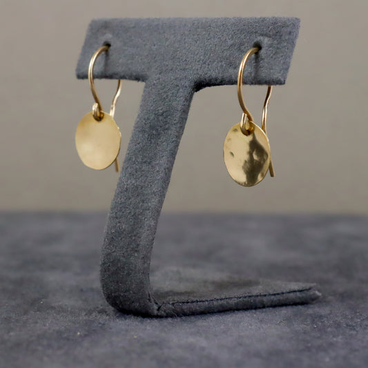 9ct yellow Gold Disc Earrings 