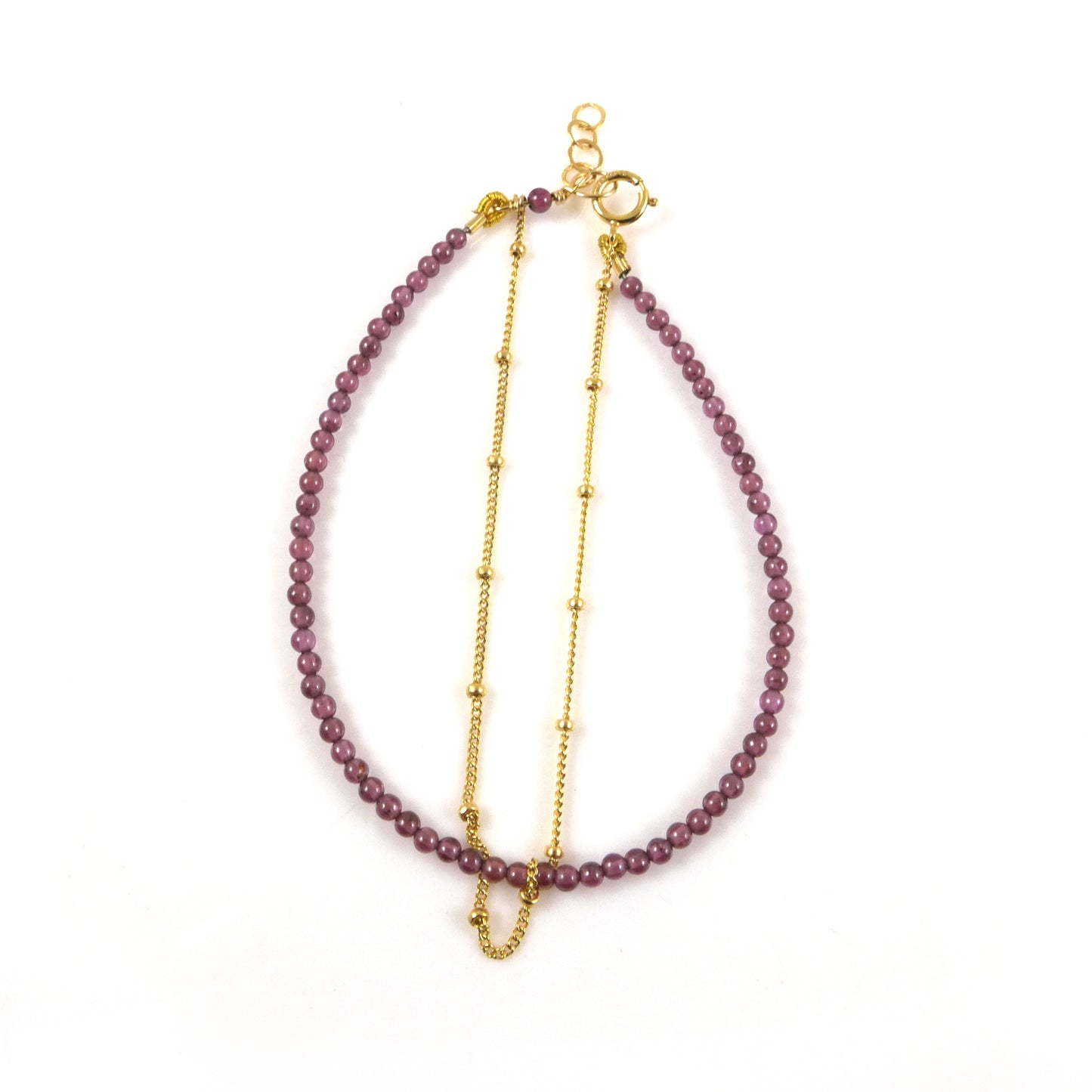 Garnet and Gold Filled Bracelet - Karen Morrison Jewellery