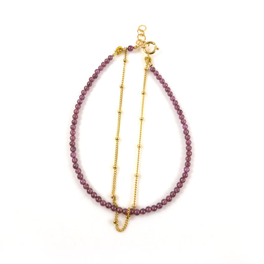 Garnet and Gold Filled Bracelet - Karen Morrison Jewellery