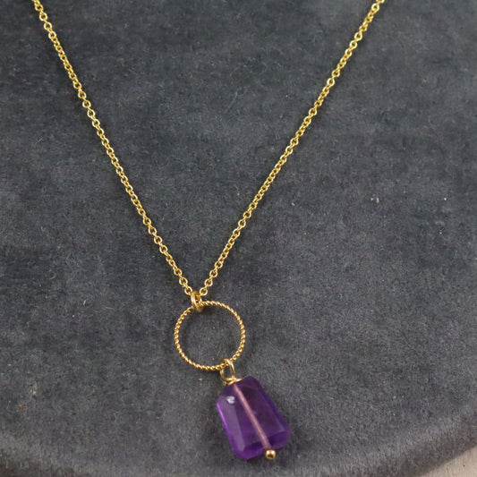 Faceted Amethyst Necklace