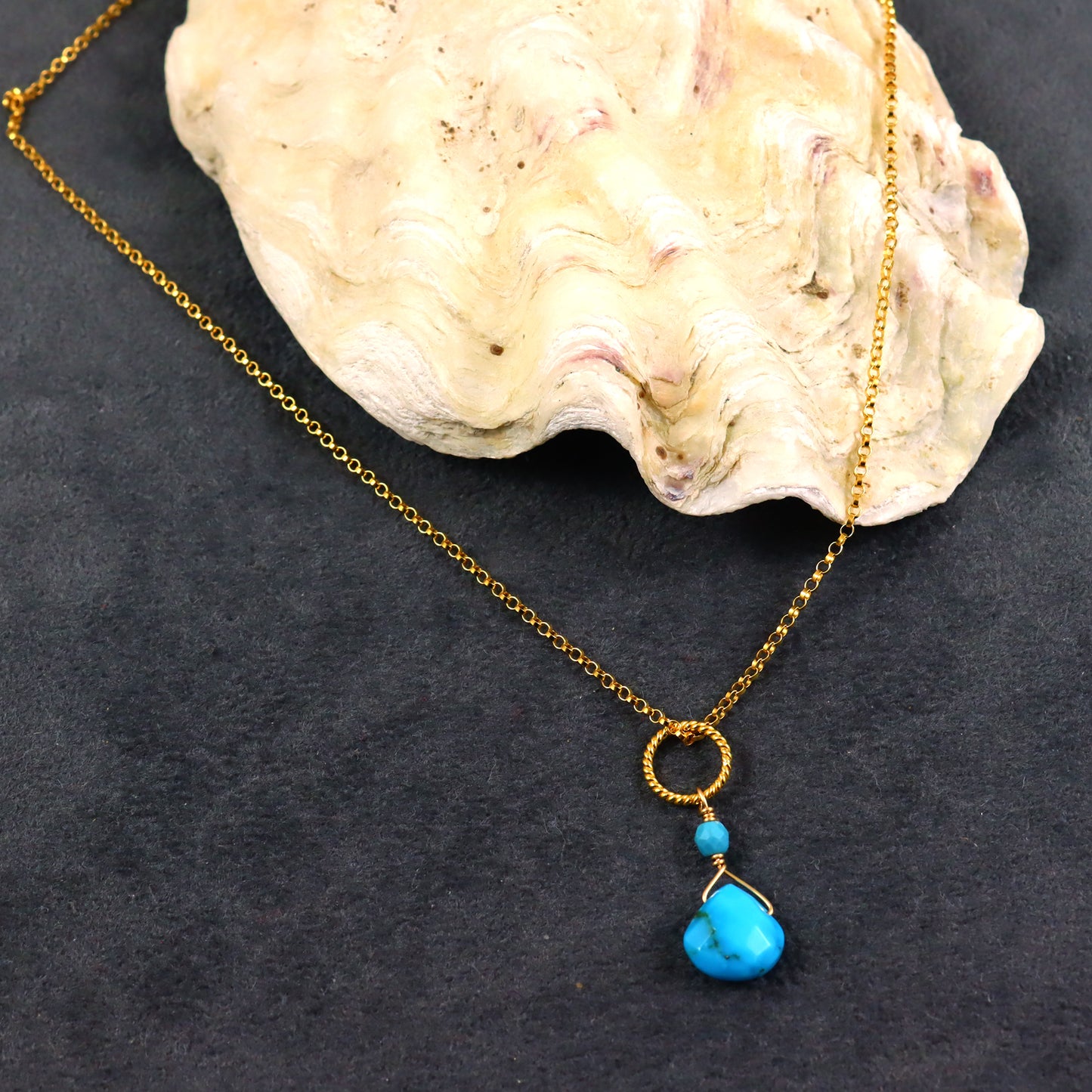 Turquoise Gold Necklace