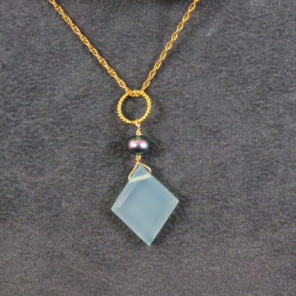 Chalcedony Gemstone Necklace