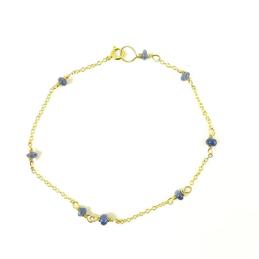 Sapphire 9ct gold Bracelet - karen-morrison-jewellery