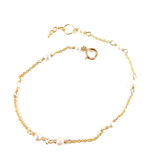 Freshwater Pearl Gold Filled Bracelet - karen-morrison-jewellery