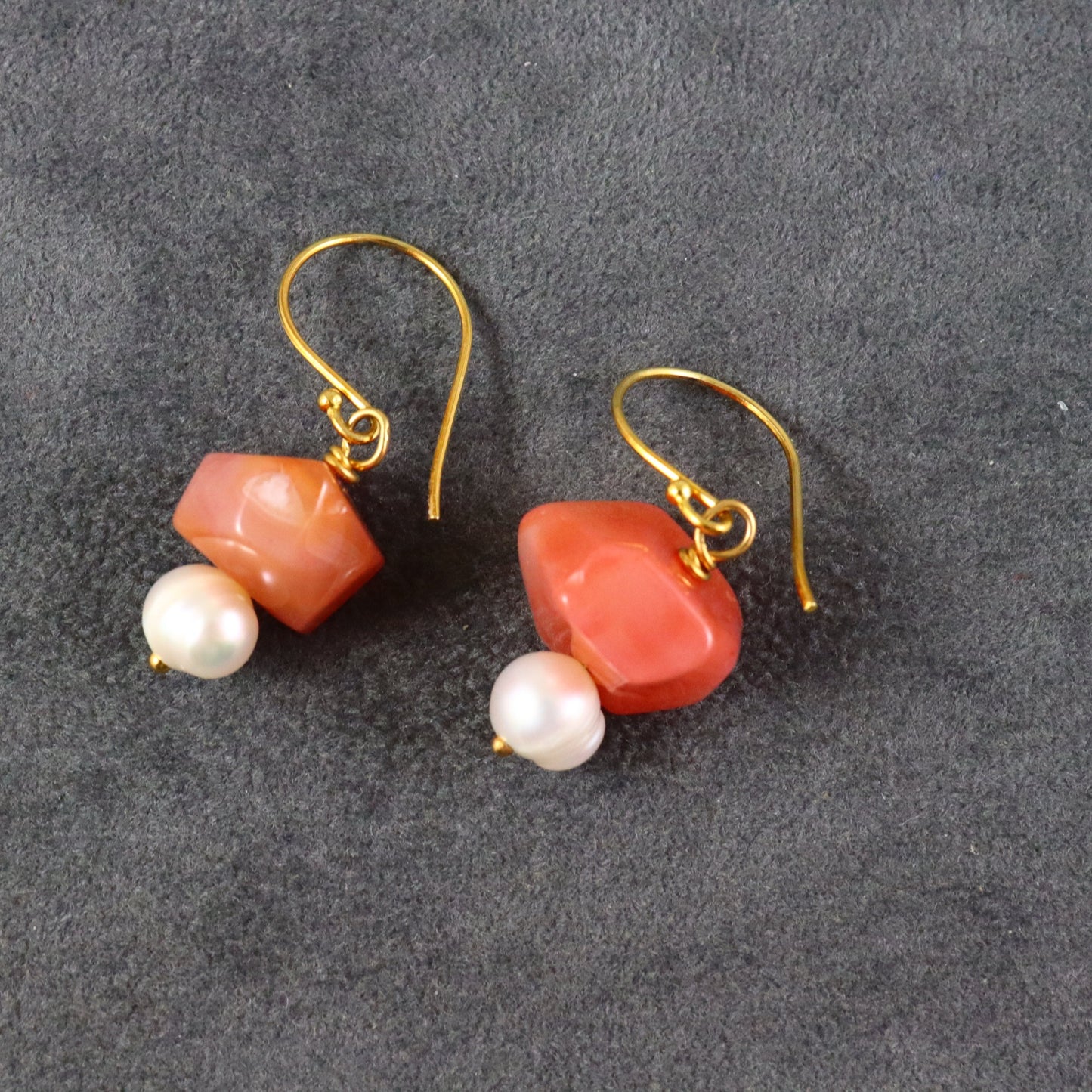 Carnelian & Pearl Earrings - Karen Morrison Jewellery