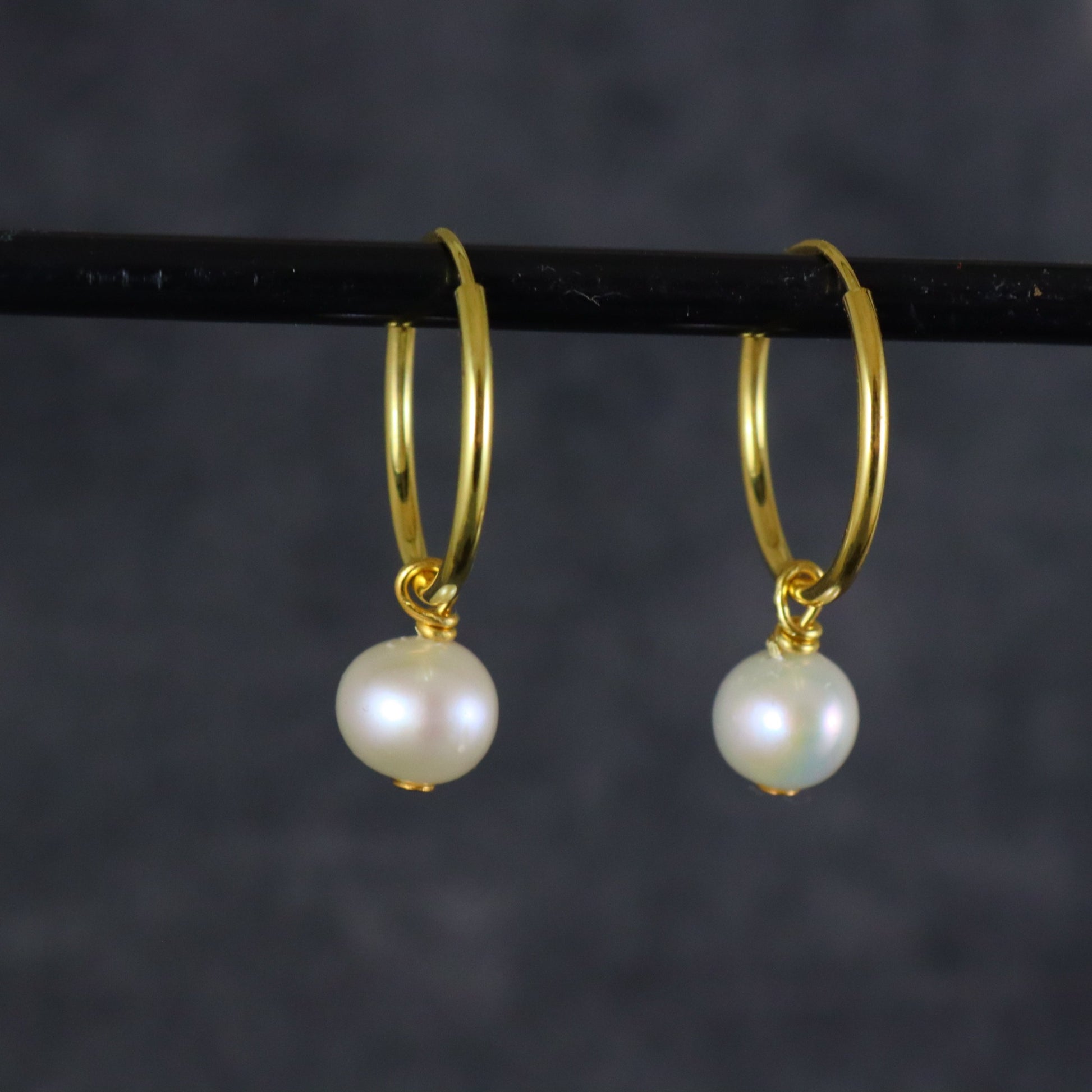 Pearl Hoop Earrings - Karen Morrison Jewellery