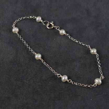 White Freshwater Pearl Bracelet - Karen Morrison Jewellery