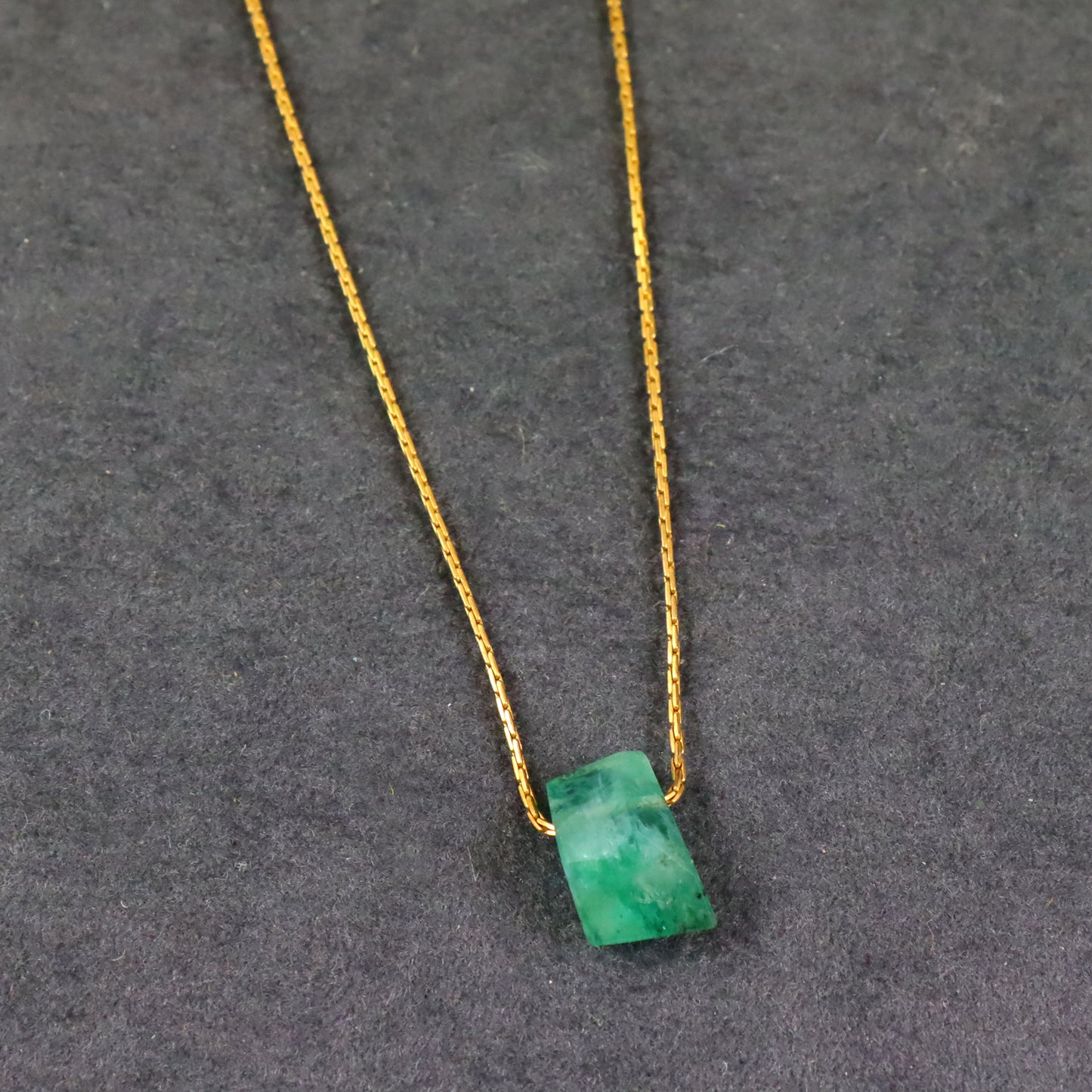 Emerald Gold Necklace - Karen Morrison Jewellery